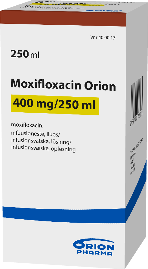 MOXIFLOXACIN ORION 400 mg/250 ml infuusioneste, liuos 1 x 250 ml
