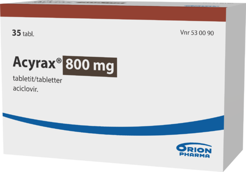 ACYRAX 800 mg tabletti 1 x 35 fol