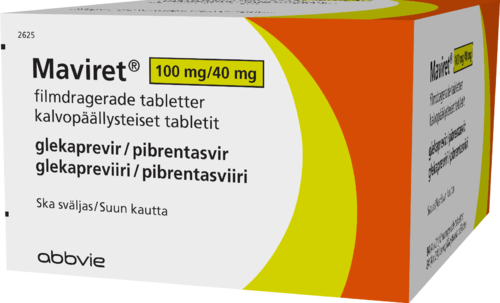 MAVIRET 100/40 mg tabletti, kalvopäällysteinen 4 x 21 fol