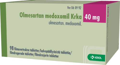 OLMESARTAN MEDOXOMIL KRKA 40 mg tabletti, kalvopäällysteinen 1 x 98 fol