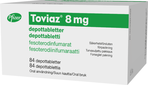 TOVIAZ 8 mg depottabletti 1 x 84 fol