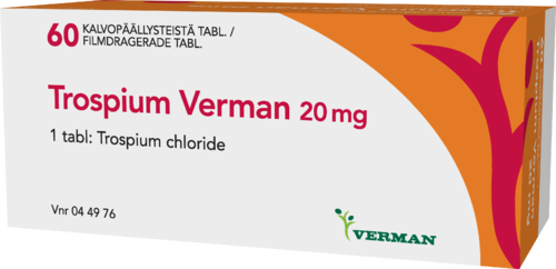 TROSPIUM VERMAN 20 mg tabletti, kalvopäällysteinen 1 x 60 fol