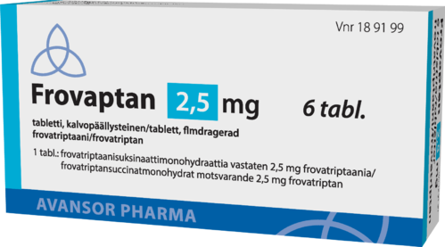 FROVAPTAN 2,5 mg tabletti, kalvopäällysteinen 1 x 6 fol