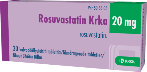 ROSUVASTATIN KRKA 20 mg tabletti, kalvopäällysteinen 1 x 30 fol