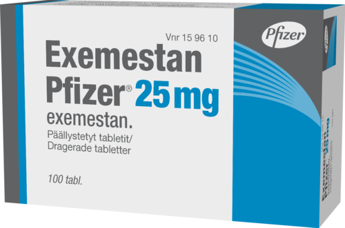 EXEMESTAN PFIZER 25 mg tabletti, päällystetty 1 x 100 fol