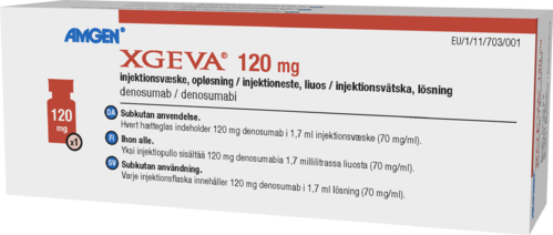 XGEVA 120 mg injektioneste, liuos 1 x 1 kpl