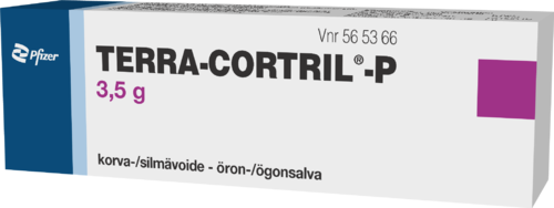 TERRA-CORTRIL-P 5 mg/g+10 mg/g+10 000 IU/g korva-/silmävoide 1 x 3,5 g