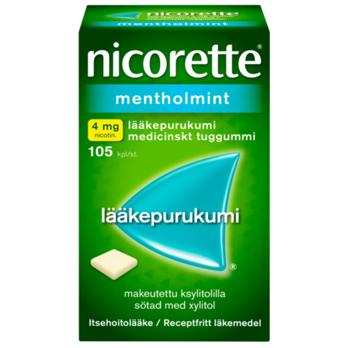 NICORETTE MENTHOLMINT lääkepurukumi 4 mg 105 fol