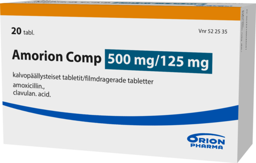 AMORION COMP 500/125 mg tabletti, kalvopäällysteinen 1 x 20 fol