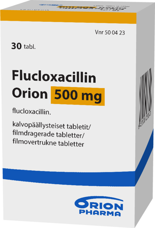 FLUCLOXACILLIN ORION 500 mg tabletti, kalvopäällysteinen 1 x 30 kpl