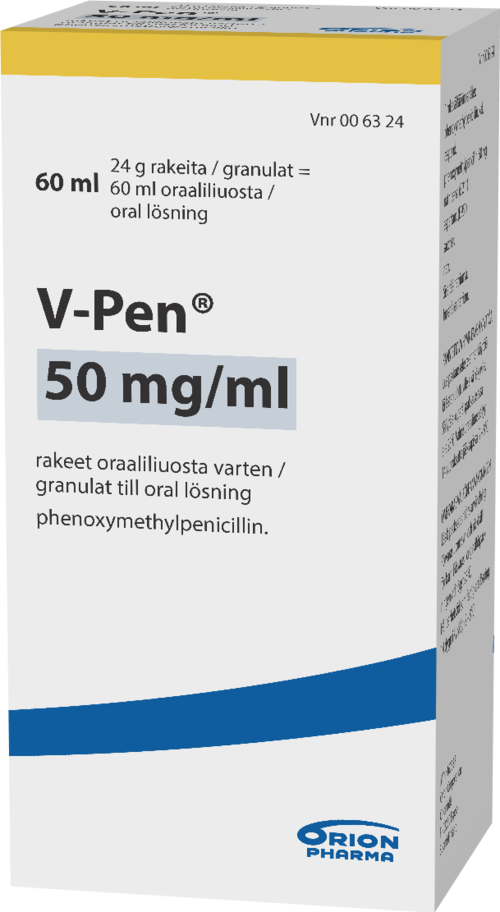 V-PEN 50 mg/ml rakeet oraaliliuosta varten 1 x 60 ml