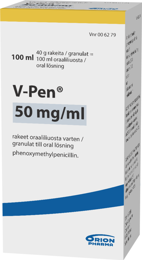 V-PEN 50 mg/ml rakeet oraaliliuosta varten 1 x 100 ml