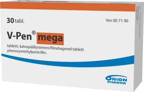 V-PEN MEGA 1000000 IU tabletti, kalvopäällysteinen 1 x 30 fol