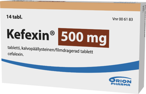 KEFEXIN 500 mg tabletti, kalvopäällysteinen 1 x 14 fol