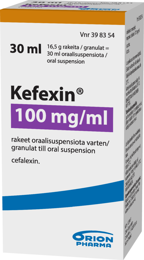 KEFEXIN 100 mg/ml rakeet oraalisuspensiota varten 1 x 30 ml