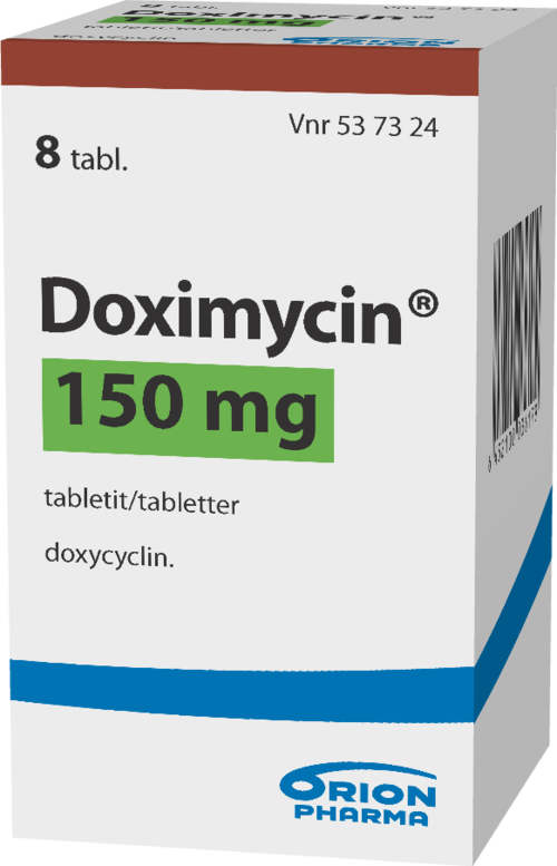 DOXIMYCIN 150 mg tabletti 1 x 8 kpl