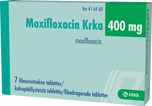 MOXIFLOXACIN KRKA 400 mg tabletti, kalvopäällysteinen 1 x 7 fol