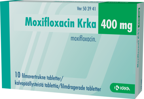 MOXIFLOXACIN KRKA 400 mg tabletti, kalvopäällysteinen 1 x 10 fol