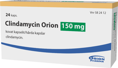 CLINDAMYCIN ORION 150 mg kapseli, kova 1 x 24 fol