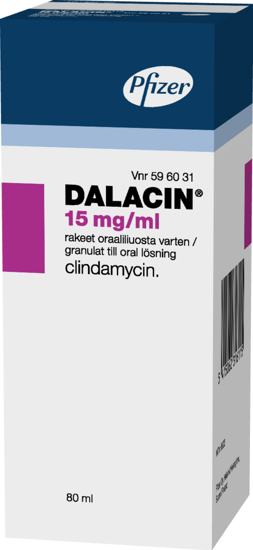 DALACIN 15 mg/ml rakeet oraaliliuosta varten 1 x 80 ml