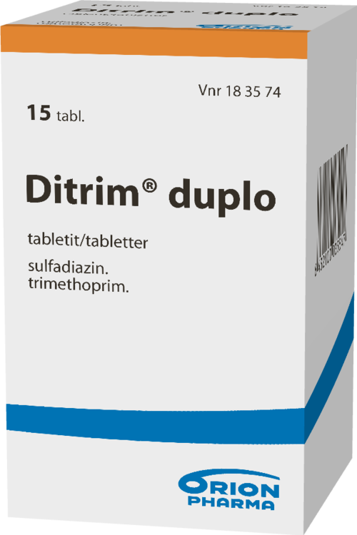 DITRIM DUPLO 160/500 mg tabletti 1 x 15 kpl