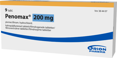 PENOMAX 200 mg tabletti, kalvopäällysteinen 1 x 9 fol