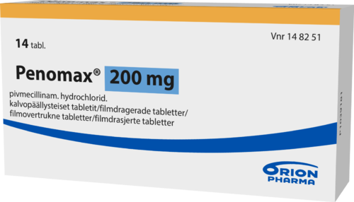 PENOMAX 200 mg tabletti, kalvopäällysteinen 1 x 14 fol