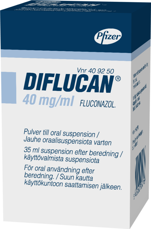 DIFLUCAN 40 mg/ml jauhe oraalisuspensiota varten 1 x 35 ml