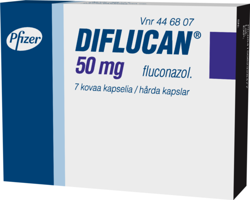DIFLUCAN 50 mg kapseli, kova 7 x 1 fol