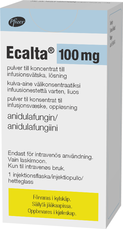 ECALTA 100 mg kuiva-aine välikonsentraatiksi infuusionestettä varten, liuos 1 x 100 mg