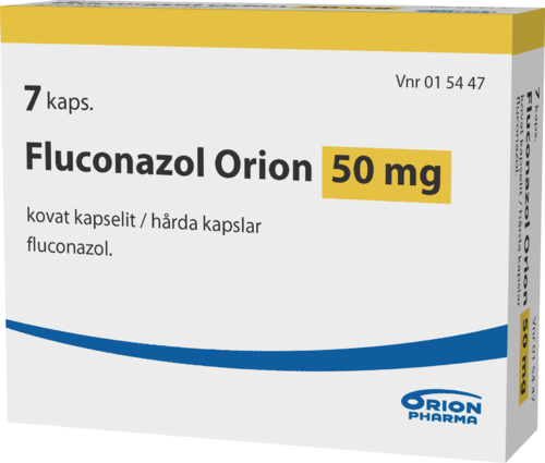 FLUCONAZOL ORION 50 mg kapseli, kova 1 x 7 fol