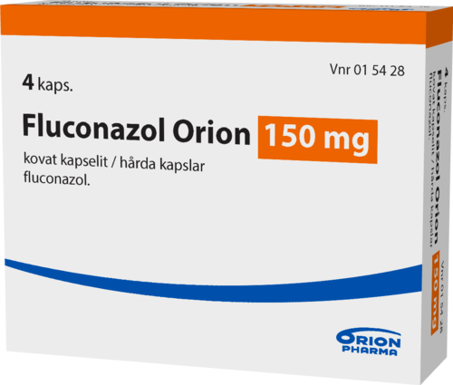 FLUCONAZOL ORION 150 mg kapseli, kova 1 x 4 fol