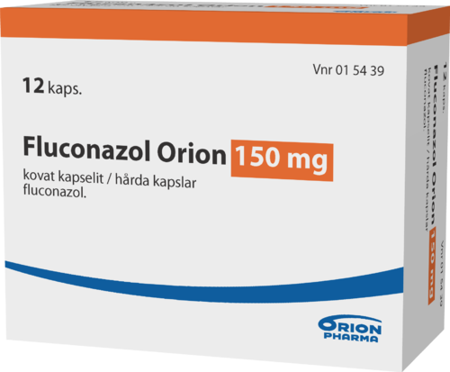 FLUCONAZOL ORION 150 mg kapseli, kova 1 x 12 fol