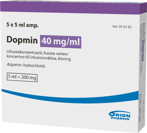 DOPMIN 40 mg/ml infuusiokonsentraatti, liuosta varten 5 x 5 ml
