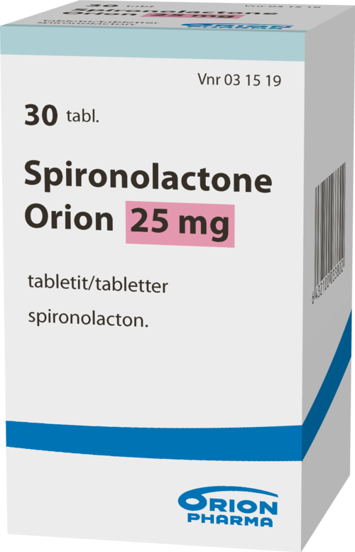 SPIRONOLACTONE ORION 25 mg tabletti 1 x 30 kpl