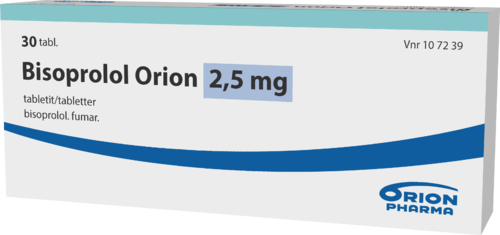 BISOPROLOL ORION 2,5 mg tabletti 1 x 30 fol