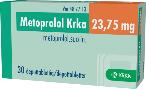 METOPROLOL KRKA 23,75 mg depottabletti 1 x 30 fol
