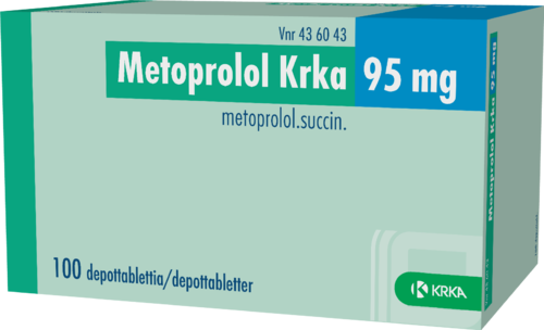 METOPROLOL KRKA 95 mg depottabletti 1 x 100 fol