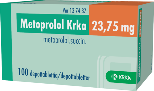 METOPROLOL KRKA 23,75 mg depottabletti 1 x 100 fol