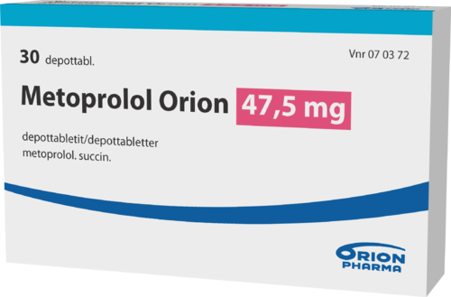 METOPROLOL ORION 47,5 mg depottabletti 1 x 30 fol