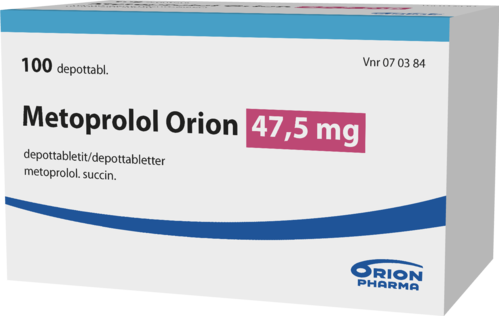 METOPROLOL ORION 47,5 mg depottabletti 1 x 100 fol