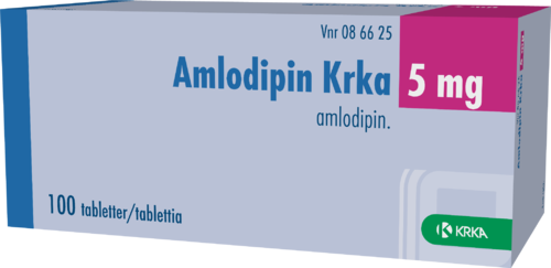AMLODIPIN KRKA 5 mg tabletti 1 x 100 fol