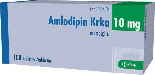 AMLODIPIN KRKA 10 mg tabletti 1 x 100 fol