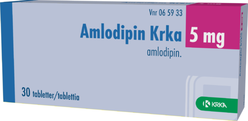 AMLODIPIN KRKA 5 mg tabletti 1 x 30 fol