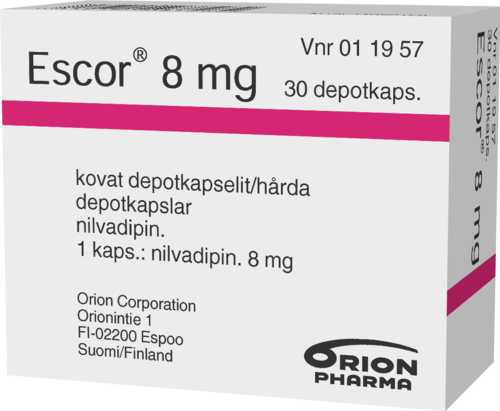 ESCOR 8 mg depotkapseli, kova 1 x 30 fol