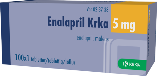 ENALAPRIL KRKA 5 mg tabletti 100 x 1 fol