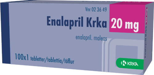 ENALAPRIL KRKA 20 mg tabletti 100 x 1 fol