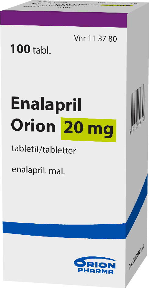 ENALAPRIL ORION 20 mg tabletti 1 x 100 kpl
