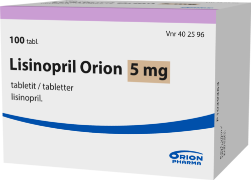 LISINOPRIL ORION 5 mg tabletti 1 x 100 fol