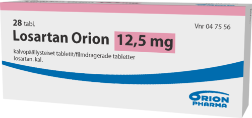 LOSARTAN ORION 12,5 mg tabletti, kalvopäällysteinen 1 x 28 fol